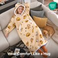thumbnail image 2 of Joyfy Wearable Blanket Hoodie for Adults Gifts for Teen Girls Sister Women Sherpa Fleece Printed Hooded Blanket Sweatshirt Warm Cozy with Pocket & Sleeves, 2 of 7