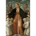 thumbnail image 2 of Girolamo Romanino 11x14 Black Ornate Wood Framed Double Matted Museum Art Print Titled: The Madonna of Mercy (ca. 1540), 2 of 5