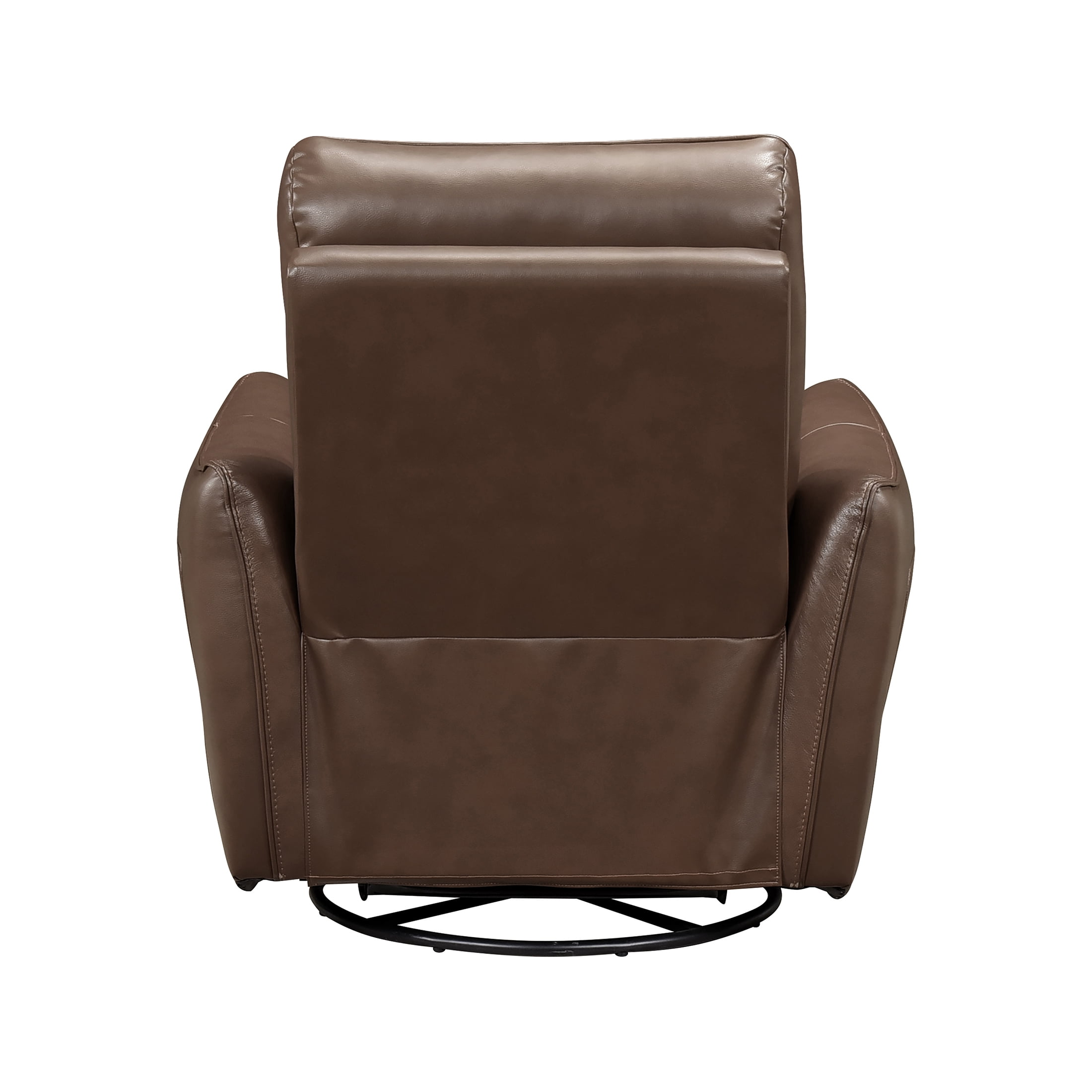 OakvillePark Pinebrae Leather Match Swivel Glider Reclining Chair, Toffee Brown