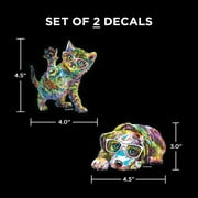 Auto Drive Colorful Pet Decals - 2 Pack