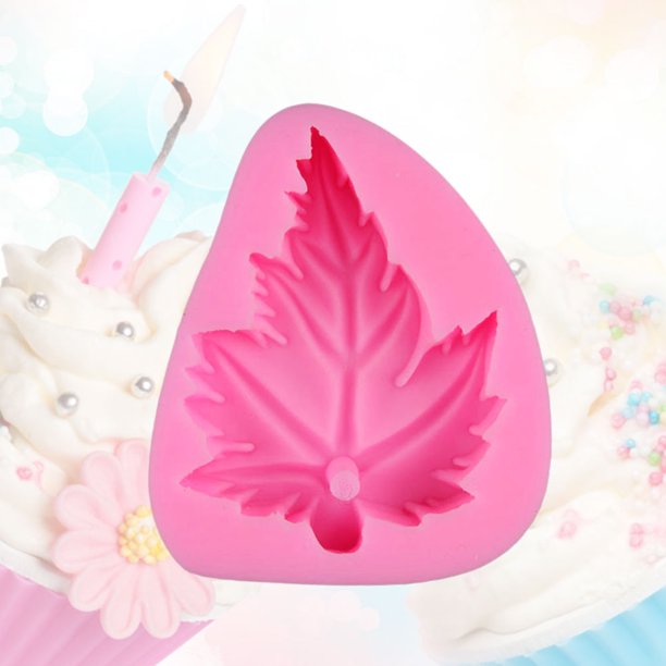 unbranded Antideslizante De Silicona Rosa Para Pasteles Con De Hojas Decorativas