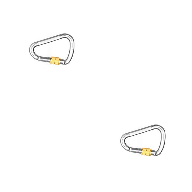 Greeniant Mosquetón Tecnología avanzada resistente al desgaste Amplia aplicación Superficie lisa Clips caribeños coloridos para exteriores Plata Plata 2piezas Greeniant CBP205771