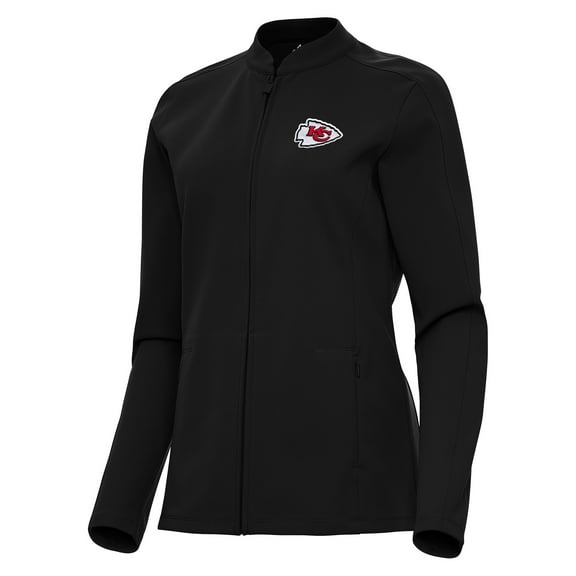 Women's Antigua  Black Kansas City Chiefs Regard Full-Zip Jacket