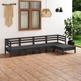 thumbnail image 1 of vidaXL 5 Piece Garden Lounge Set Solid Pinewood Black, 1 of 8