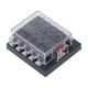 thumbnail image 2 of Bloque de fusibles de 10 vías Portafusibles automotrices a prueba de agua Caja de fusibles de cuchilla marina automática 12‑36 VCC, 2 of 9