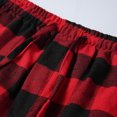 thumbnail image 7 of Men's Plaid Pajama Pants Unisex Warm Lounge Sleepwear Straight Wide Leg Trousers Elastic Waist Drawstring Pants Buffalo Plaid PJ Soft, 7 of 7