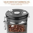 thumbnail image 3 of Airtight Coffee Containers Stainless Steel Canister w/ CO2 valve & Spoon for Kitchen Food Storage, 3 of 7