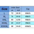 thumbnail image 2 of HBFAGFB Front Button Built-In Bra Womens Fashion Seamless T Shirt Bra Lightweight Underwear Blue Size XXXXL, 2 of 2