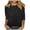 womens summer tops-Black, variant on Brilliant Summer Tops for Women Plus Size Fashion Women's Pullover Shirt with Sequins and Casual Round Neck 3/4 Sleeve Gold L