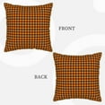 thumbnail image 3 of Xecao Black And Orange Houndstooth Print Soft Velvet Decorative Throw Pillow Covers, Square Cushion Cases for Bed, Sofa, Living Room, Car, and Indoor Outdoor Use-18"x18", 3 of 8