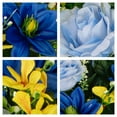 thumbnail image 2 of Sympathy Silks Artificial Cemetery Flowers Light Blue Roses and Blue Lotus, 2 of 5