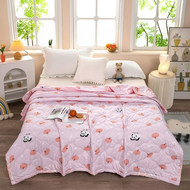 Fiudx Edredón Refrescante de Verano, Manta Transpirable de Seda Helada, Lavable a Máquina, Manta Fina y Portátil de Verano, Alivio para Quienes Duermen con Calor, Comodidad para Noches Calurosas, Sof