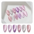thumbnail image 1 of Set de esmaltes de uñas GAOY Glitter Purple Cat Eye con imán, 7,3 ml x6, 1 of 6