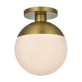 thumbnail image 3 of Living District Eclipse 12 Inch Flush Mount Frosted White Shade in Satin Gold, 3 of 9