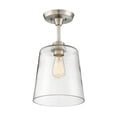 thumbnail image 2 of Meridian M60010BN 1 Light Semi Flush - Clear Glass Inner Shade with Brushed Nickel, 2 of 4