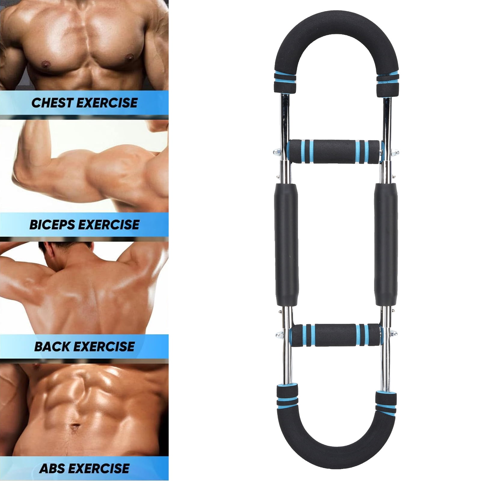 Nieyigj Twister Arm Exerciser Spring Workout Bar Forearm Triceps Chest Enhanced Strengthener Training Upper Body Machine Portable Home Gym Equipment (26.4 inches / 67 cm)
