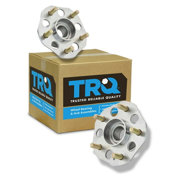 TRQ Rear Wheel Hubs & Bearings Pair Set 5 Lug NEW for 97-01 Honda Prelude BHA53573