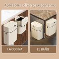thumbnail image 2 of 10L Cubo de Basura Colgante,Basurero para Cocina,Bote de Basura con Tapa,Cesto de Basura de Pared de Cocina,Cubo de Basura con Tapa,Deslizante Abierto,Adecuado pare Dormitorio,Oficina,Ba&ntilde;o, 2 of 7