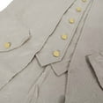 thumbnail image 3 of TFEOQRY Men's Gothic Steampunk Tailcoat Long Trench Frock Coat Beige, 3 of 8