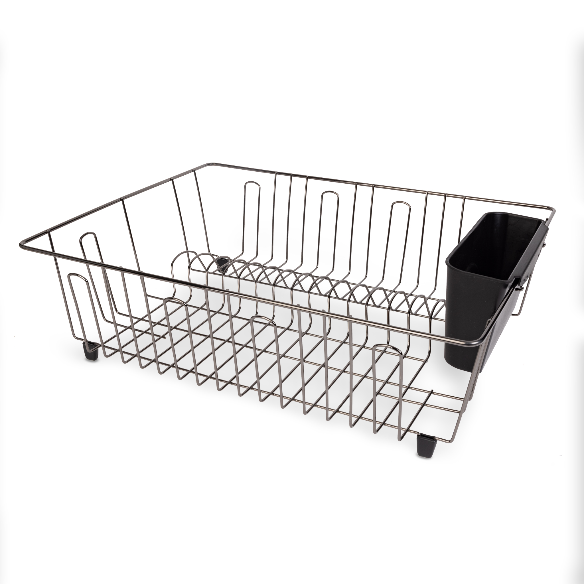 Mainstays Large Wire Dish Rack Black/Chrome - 17.5" x 13.75" x 5.5"