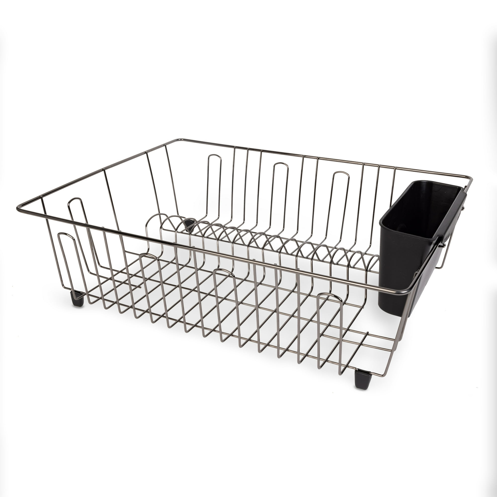 Mainstays Large Wire Dish Rack Black/Chrome - 17.5" x 13.75" x 5.5"