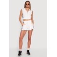thumbnail image 2 of Women's Side Stripe Zip Front Cropped Vest, 2 of 4