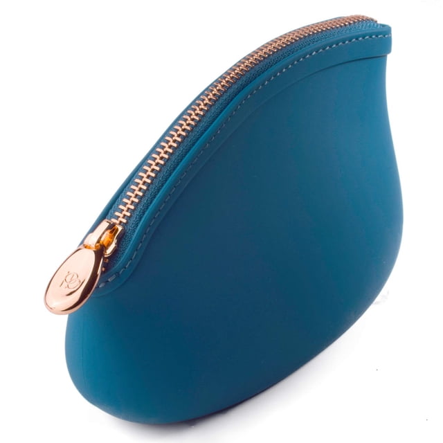Bolsa de cosméticos Pudinbag Blancmange de silicona impermeable azul