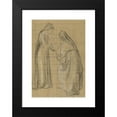 thumbnail image 2 of Pierre Puvis de Chavannes 11x14 Black Modern Framed Museum Art Print Titled - Two Veiled Women (1870-1874), 2 of 5