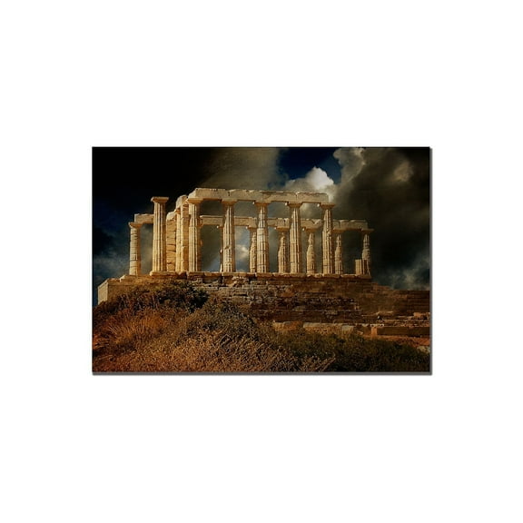Trademark Fine Art "Temple of Poseidon" Canvas Art by Lois Bryan