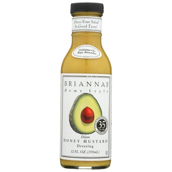Briannas Salad Dressing, Dijon Honey Mustard, 12 Fl Oz