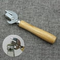 thumbnail image 1 of Wooden Handle Can Opener Stainless Steel Can Bottle Opener Practical Beer Can Opener, 1 of 5