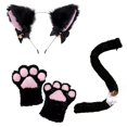 thumbnail image 4 of Lindos accesorios de cosplay de gato de dibujos animados, aro para el pelo con orejas de gato, guantes con garras de gato, accesorios de cola de gato, lindo conjunto, fácil de usar, estilo, 4 of 5