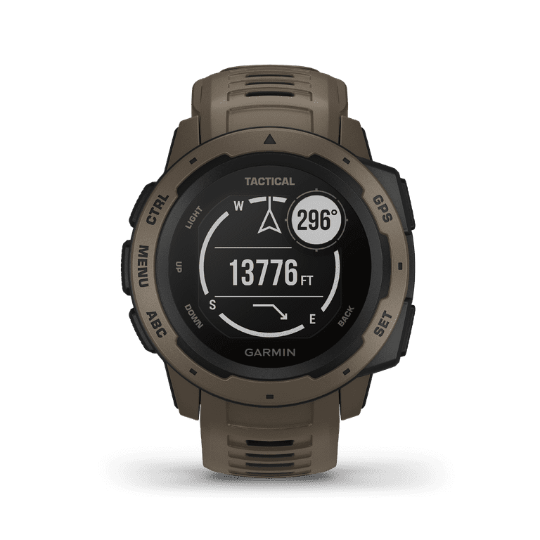 genert mens tvetydigheden Garmin Instinct Tactical Rugged GPS Waterproof Smartwatch, Tactical Tan -  Walmart.com