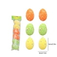 thumbnail image 3 of WNFJR 6 Pcs Easter Egg Tree Decoration, Foam Easter Egg Ornament with Rope Multicolor Easter Egg Holiday Home Decor, Outdoor & Indoor Spring Themed Easter Egg Decorations, 3 of 4