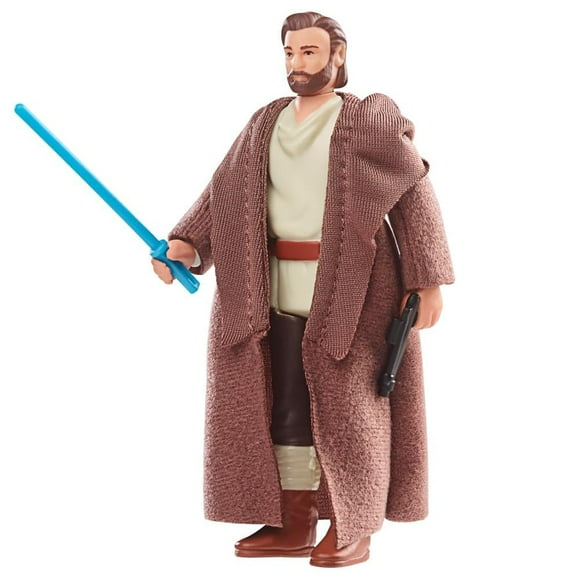 Figura Obi-Wan Kenobi Hasbro Star Wars Retro Wandering Jedi 3.7 Pulgadas Café
