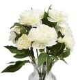 thumbnail image 2 of Vickerman 17" Artificial Cream White Rose Bouquet in Glass Vase, 2 of 2