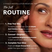 Glo Skin Beauty C-Shield Anti-Pollution Moisture Tint - Tinted Moisturizer With SPF 30 for Face, Broad Spectrum Protection & Vitamin C, 1.7 Oz (3W-Light)