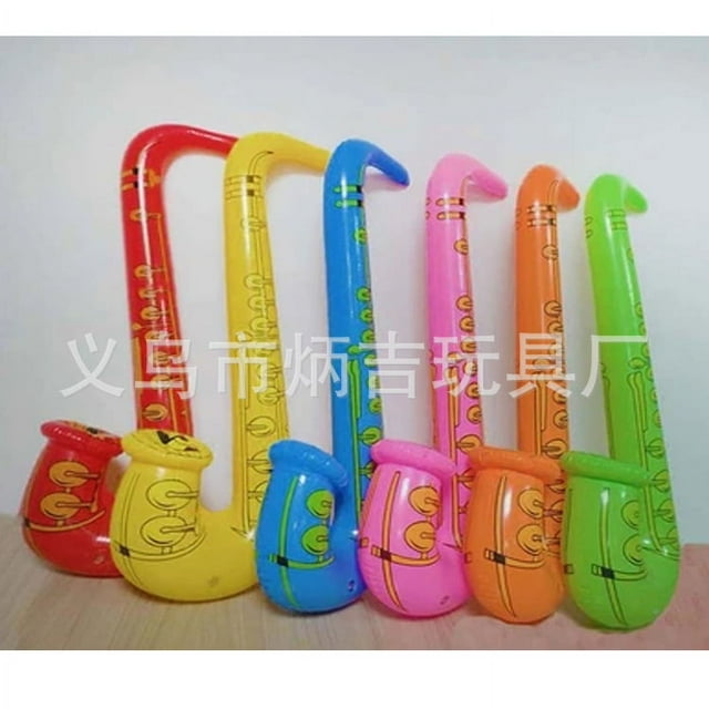 Qiaoxi Inflatable Toys for Children Microphone Guitar Saxophone Electronic Organ Inflatable Instrument for Musical Themed Party
