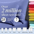 thumbnail image 3 of Luxclub Cooling 4 piece Microfiber Bed Sheets & Pillowcases, Twin - Violet Blue, High Thread Count 1800 Series, Extra Deep Pocket Wrinkle Free Breathable Sheet Sets, 3 of 7