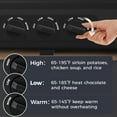 thumbnail image 2 of Triple Slow Cooker, 3 X 1.5QT Slow Cooker with 3 Cooking Settings, Buffet Servers and Warmers with Dishwasher-Safe Ceramic Pot, Glass Lid, Black, 2 of 14