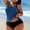 Blue, variant on Tankini Swimsuits for Women Plus Size Loose Swimwear Tummy Control 4 Piece Bathing Suits with Shorts