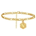 thumbnail image 1 of Initial Chevilles pour Femmes Charm Link Bracelet Cheville pour Adolescentes Alphabet(N), 1 of 5
