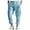 Light Blue, variant on Mens Cotton Yoga Pants Elastic Waist Trousers Casual Summer Beach Cargo Pants
