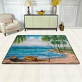 thumbnail image 2 of Dreamtimes Paradise Tropical Beach Area Rug, 36"x24" Summer Oil Painting Non-Slip Washable Indoor Door Mat, Absorbent Floor Mat for Bedroom Kitchen Entryway Bathroom, 2 of 7