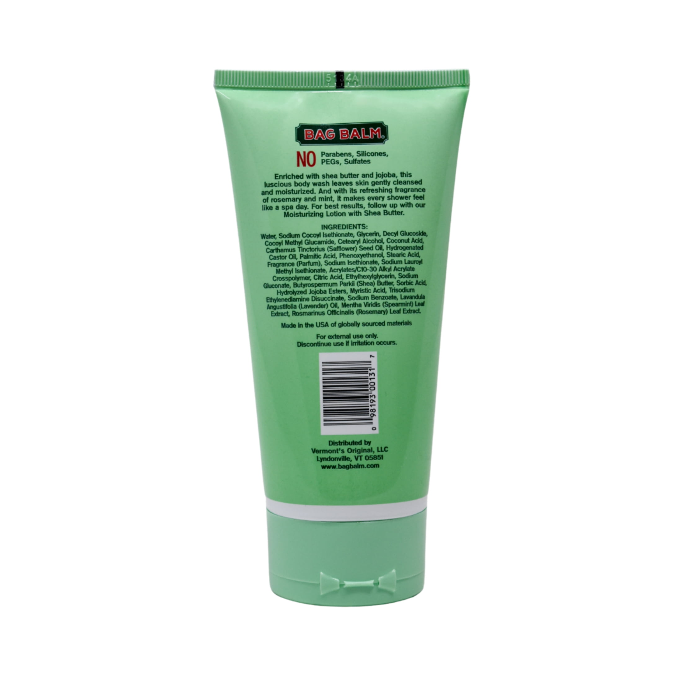 Vermont's Original Bag Balm Moisturizing Body Wash, Rosemary Mint, 6oz