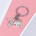 thumbnail image 2 of Graduation Creative Hammer Keychains Key Rings Engineer Pendant Key Holder Zinc Alloy Gift Ornaments for Student Key Bag Decor, 2 of 7