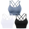 thumbnail image 1 of Sujetadores deportivos Evercute con tiras acolchadas en la espalda para yoga y fitness, 1 of 6