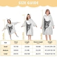 thumbnail image 4 of FORMRS Wearable Blanket Hoodie with Sleeves for Kids Cozy Flannel Sweatshirt, Black Cute Cat, 4 of 7