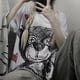 thumbnail image 3 of Camiseta de manga corta con estampado de Sailor Moon para mujer, camisetas holgadas de Anime de dibujos animados de gran tamaño, ropa coreana Harajuku para mujer, 3 of 4