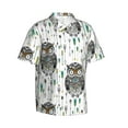 thumbnail image 2 of Hawaiian Shirt For Men, Cool Tribe Owls Mens Button Down Short Sleeve Shirt, Summer Beach Shirts For Men, 2 of 2